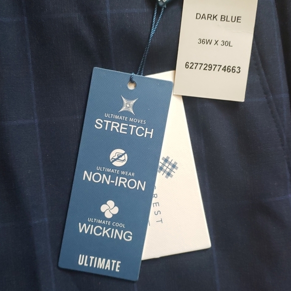 Ryan Seacrest Distinction Dark Blue Dress Pant Size 36x30 - Picture 3 of 7